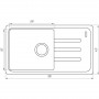 Гранітна мийка Globus Lux LUGANO графіт 780x435мм-А0001 (000008848)