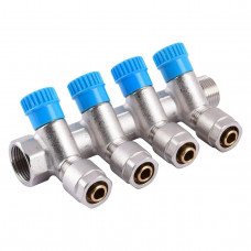 Коллектор CRISTAL 3/4Gх1/2 *16 - 4-ой (под 35*) с перекритием (NM-1016) (000001632)