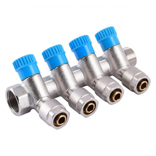 Коллектор CRISTAL 3/4Gх1/2 *16 - 4-ой (под 35*) с перекритием (NM-1016) (000001632)