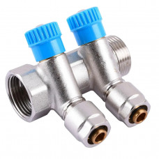 Коллектор CRISTAL 1Gх1/2 *16 - 2-ой (под 35*) с перекрытием (NM-1016) (000004810)