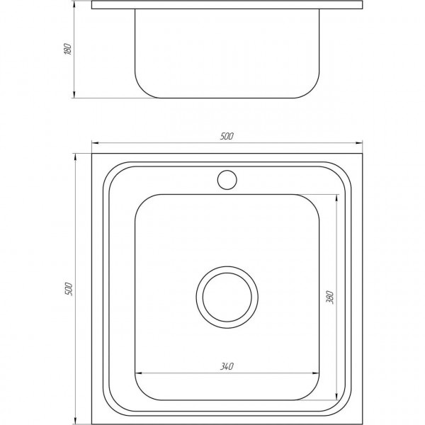 Мойка кухонная Mira MR 5050 E Satin (000014468)