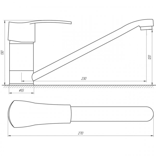 Смеситель для кухни Globus Lux QUEENSLAND GLQU-203 (000005182)