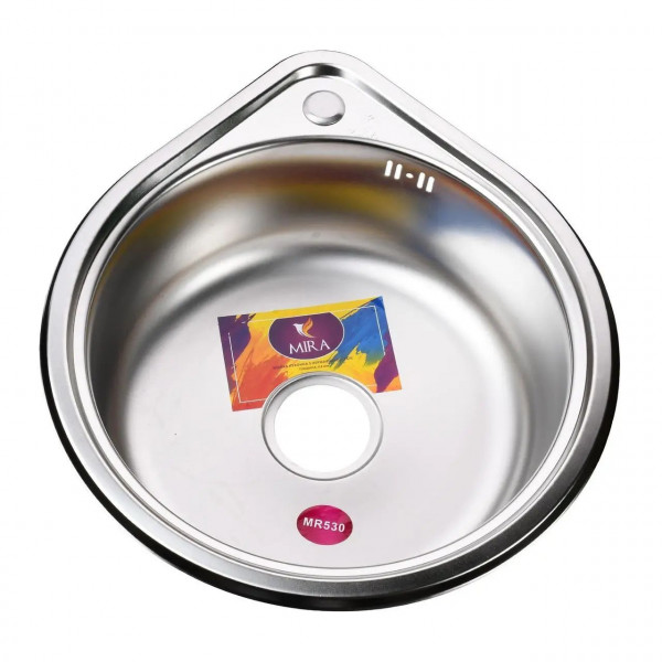 Мийка кухонна врiзна кругла 530х180 Satin MR 530 E Mira (000014450)