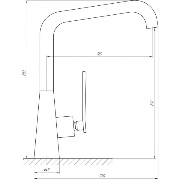 Смеситель для кухни TOPAZ TEEL TT 24401-H59 (000018043)