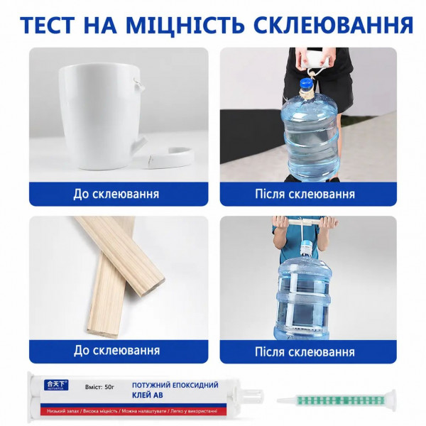 Эпоксидный клей-холодная сварка для металла TERTELL Strong Foundry Glue, двухкомпонентный, прозрачный (441312819)