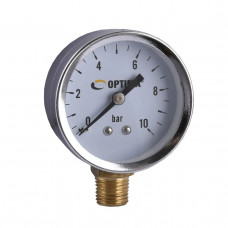 Манометр ″Optima″ 10 атм. 50 мм нижнє під'єднання нерж.корпус ( Y50 - NFC-2 ) (000016516)