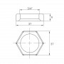 Контргайка латунна 3/4″ВР штампована А1202А VA (000001622)