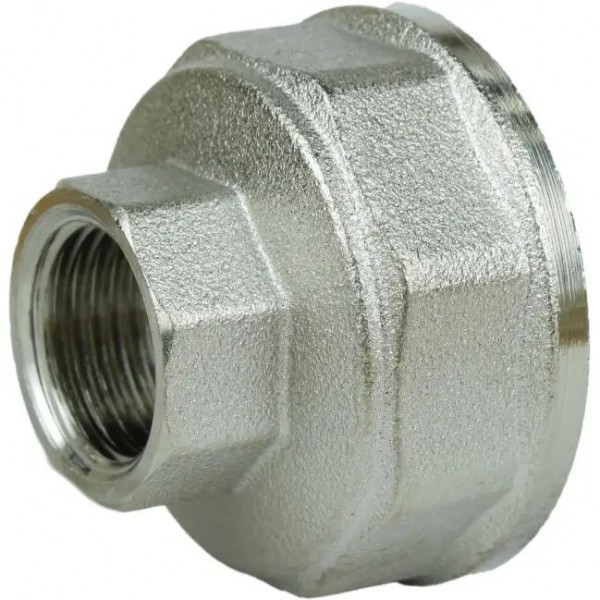 Муфта редукционная никелированная 1 1/2″ВР х 3/4″ВР штампованная восьмигранная А0336А(нк) VA (000024883)