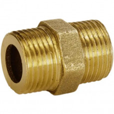 Ниппель латунный 3/8″НР х 3/8″НР штампованный под прокладку А0530А VA (000025512)