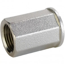 Муфта никелированная 1/2″ВРх1/2″ВР штампованная восьмигранная А0351А(нк) VA (000026963)