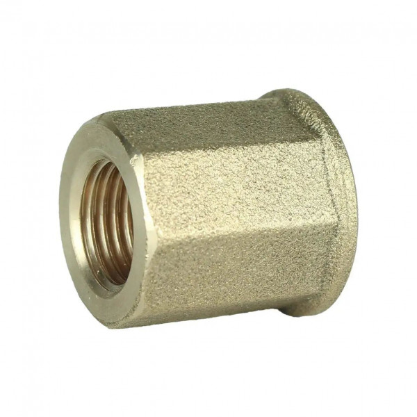 Муфта редукционная латунная 3/8″ВР х 1/4″ВР штампованная восьмигранная А0321А VA (000028665)