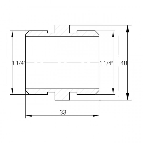 Ниппель 1 1/4″НН латунный А0516А (000010622)