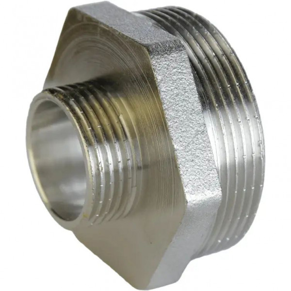 Ниппель редукционный 1 1/2″х 3/4″НН никелированный А0510А(нк) (000025097)