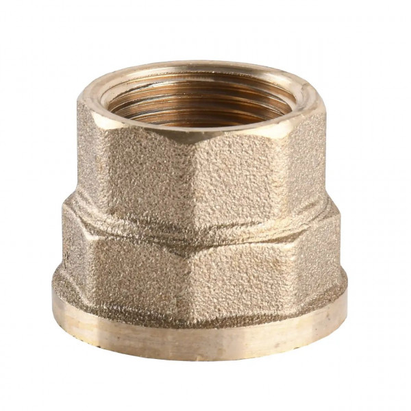 Муфта редукционная 1″х3/4″ВВ латунная восьмигранная А0332А (000025366)
