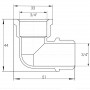 Уголок 3/4″ВН никелированный А0120-1А(нк) (000025419)
