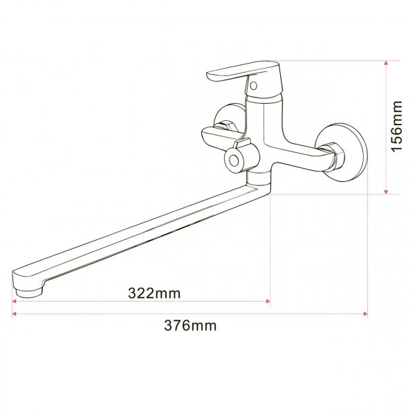 Змішувач для ванни Globus Lux Laguna GLA-0208N (000032043)