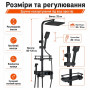 Душевая система хром черный,термостатический набор для душа-4 функции (670509520)