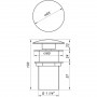 Донний клапан Globus Lux HG15-03A (Click-clack) (000009972)