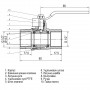 Кран кульовий прямий SELBA 1/2″ ВВ КР SL1506 (000009620)