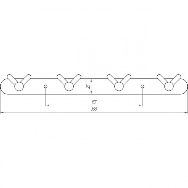 Планка з гачками Globus Lux SS8435-4 SUS304 (000019460)