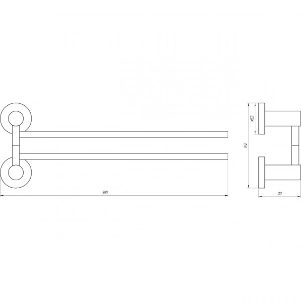 Тримач рушників Globus Lux SS 8431-2 SUS304 (000019462)
