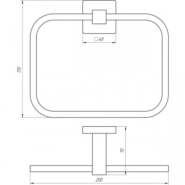 Тримач рушників Globus Lux SQ 9407 SUS304 (000019465)