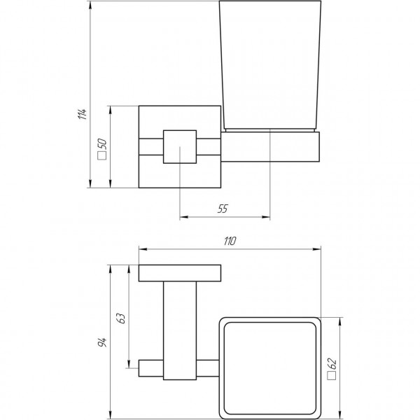 Стакан одинарний Globus Lux SQ 9409 SUS304 (000019467)