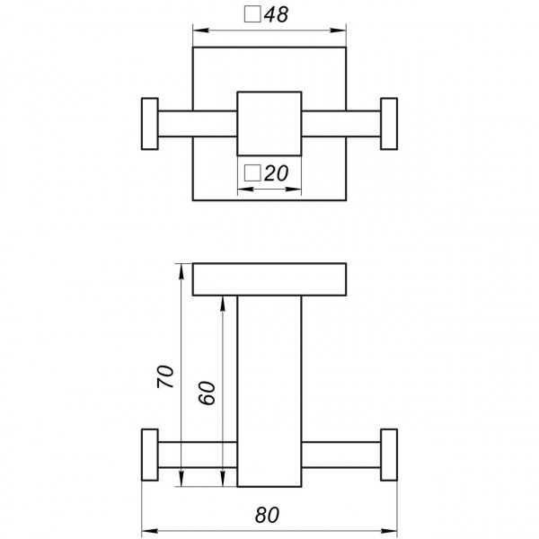 Гачок подвійний Globus Lux SQ 9412 (000019470)