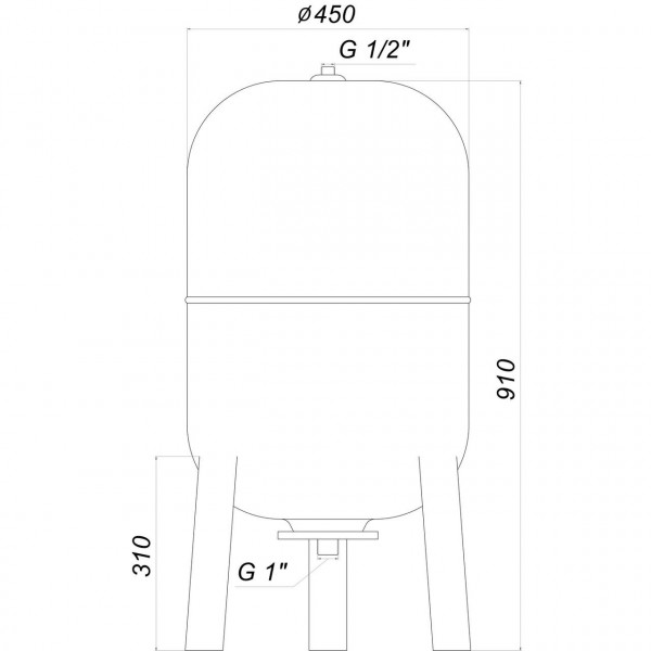 Гідроакумулятор 100л Zilmet ultra-pro 10bar верт ( 1100010004 ) (000001445)