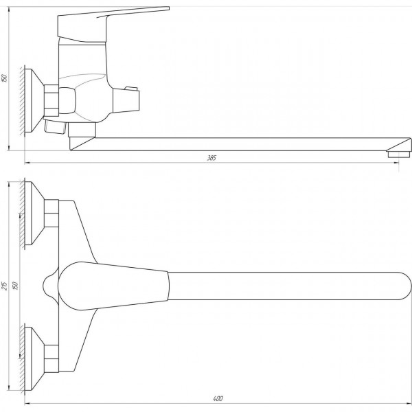 Змішувач для ванни DOMINO BLITZ DBC-208 (000010464)