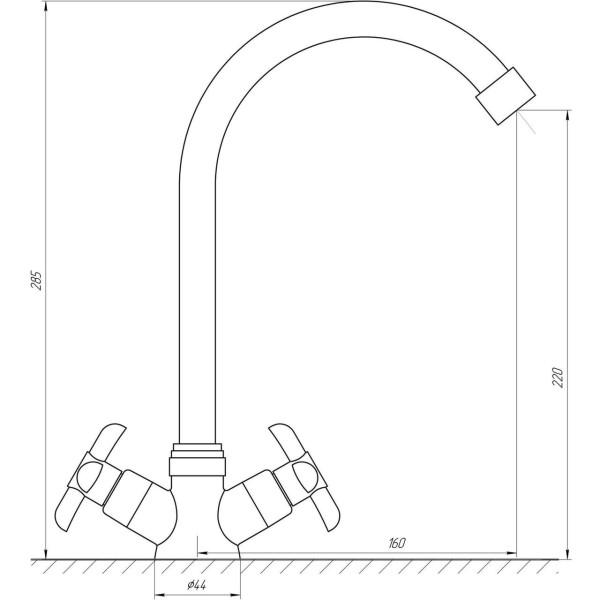 Змішувач для кухні DOMINO DK-H1-1-GREEN (000011189)