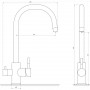 Змішувач для кухні під осмос Globus Lux ALPEN SUS-0333-BB (000017523)