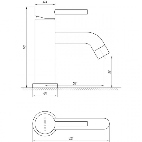 Змішувач для умивальника Globus Lux ALPEN SBT1-101L (000017528)