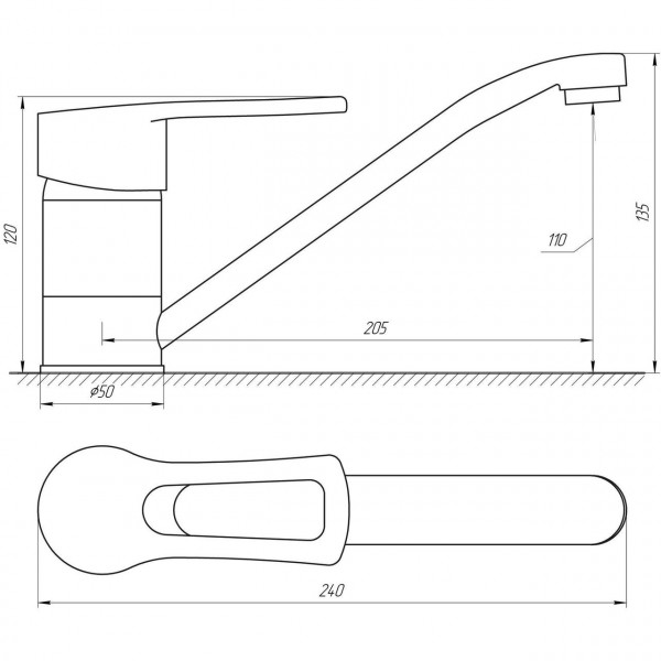 Змішувач для кухні DOMINO SIRIUS DSV-203 (000010886)