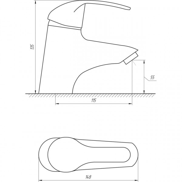 Смеситель для умывальника DOMINO ACCENT DAC-401 (000010893)