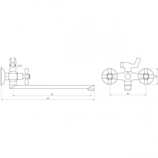 Змішувач для ванни DOMINO DB-RS-0316-SHARM (000011587)