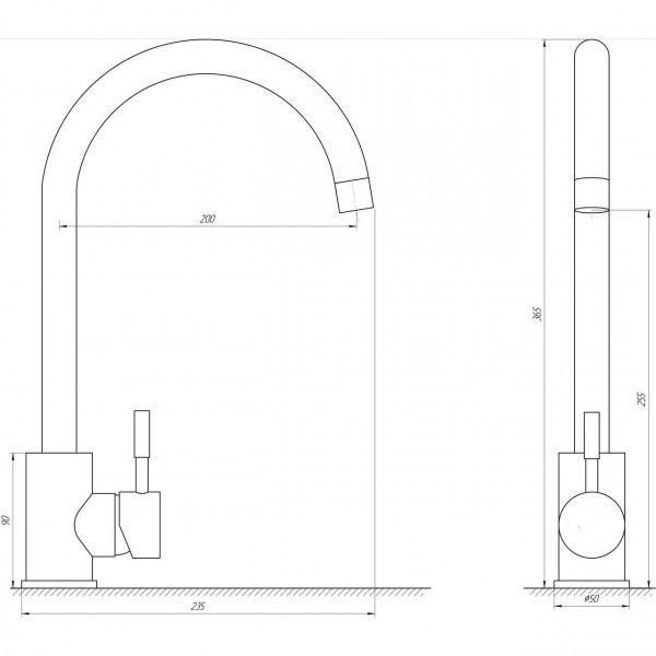 Змішувач для кухні MixMIRA ALPEN MS1-203S-PIETRA (000019172)