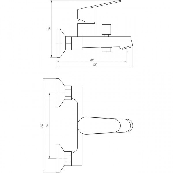 Смеситель для ванны TOPAZ ZARA TZ 13101-H37