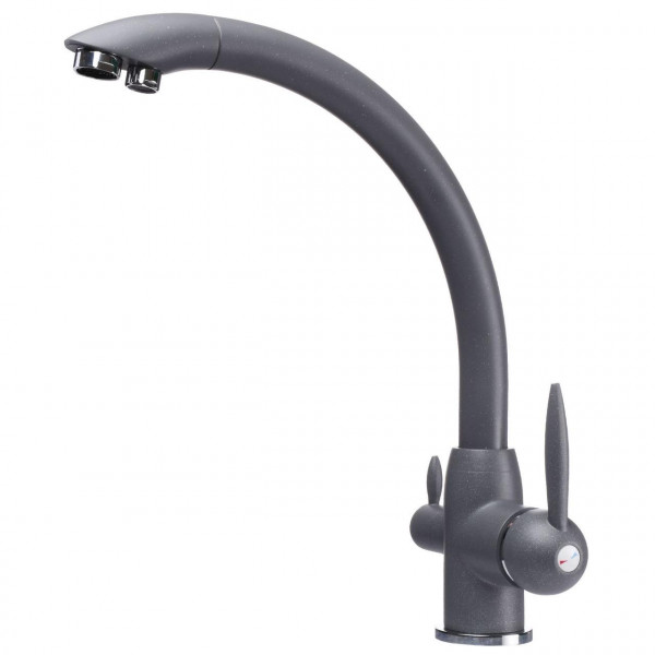 Змішувач для кухні під осмос Globus Lux LAZER GLLR-0777-3-TITANIUM (000019243)