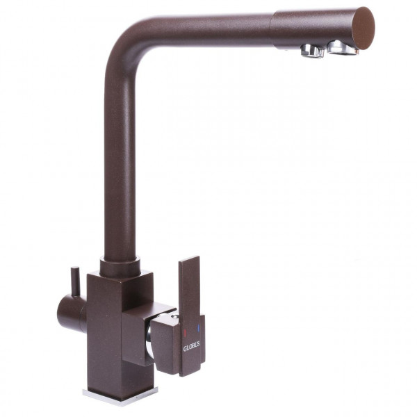 Змішувач для кухні під осмос Globus Lux LAZER GLLR-0100-6-MARONE (000019251)