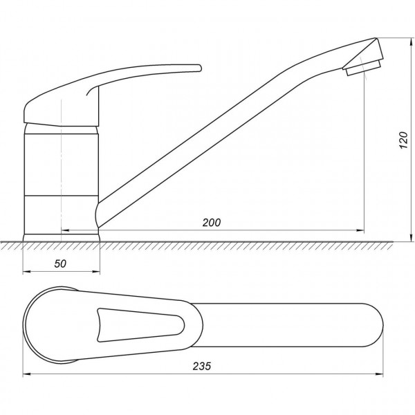 Змішувач для кухні Globus Lux Caprice GLCA-0103 латунь (000010646)