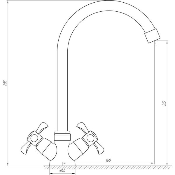 Змішувач для кухні DOMINO DK-H1-2N-GREEN (000011731)