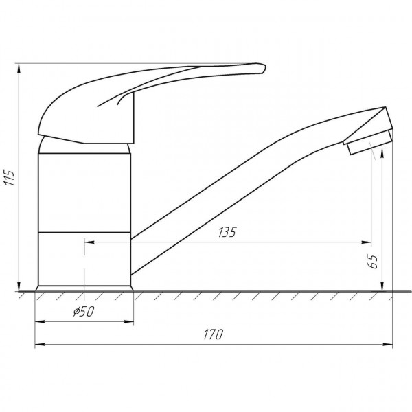 Змішувач для умивальника EcoMix ENERGO E-GEZ-103M (000010142)