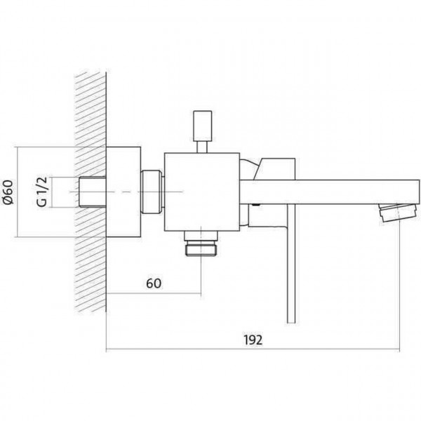 Змішувач для ванни та душу Cersanit ELIO S951-007 (000012470)