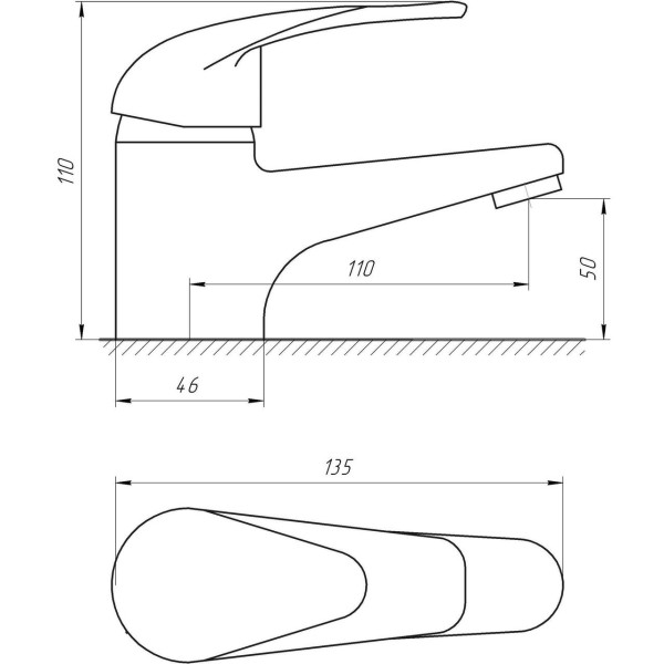 Змішувач для умивальника EcoMix ENERGO E-GEZ-101 (000010023)