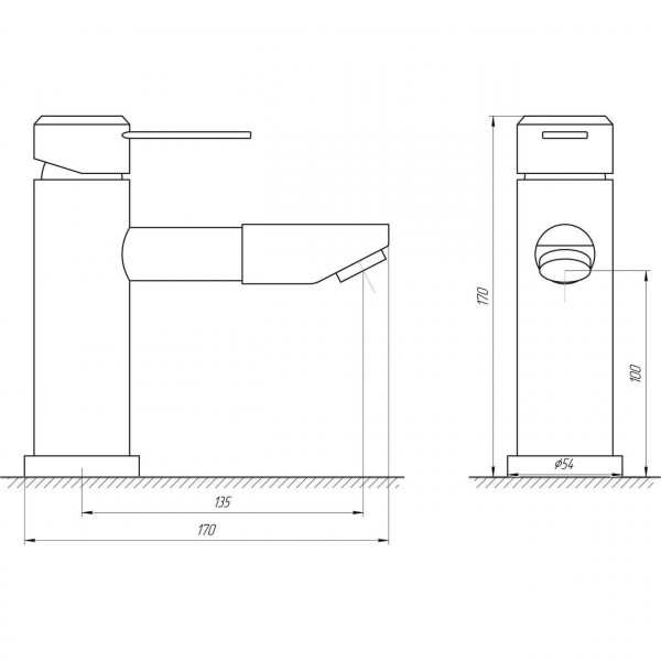 Змішувач для умивальника Globus Lux WIEN SBT2-101N (000020355)