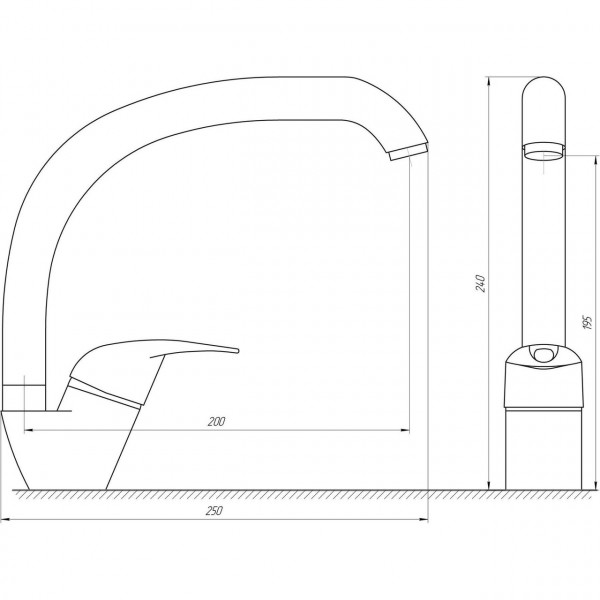 Змішувач для кухні Globus Lux Sena GLS-103S (000001253)