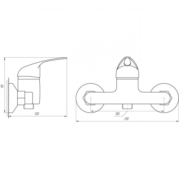 Змішувач для душу Globus Lux Sena GLS-105 (000001256)