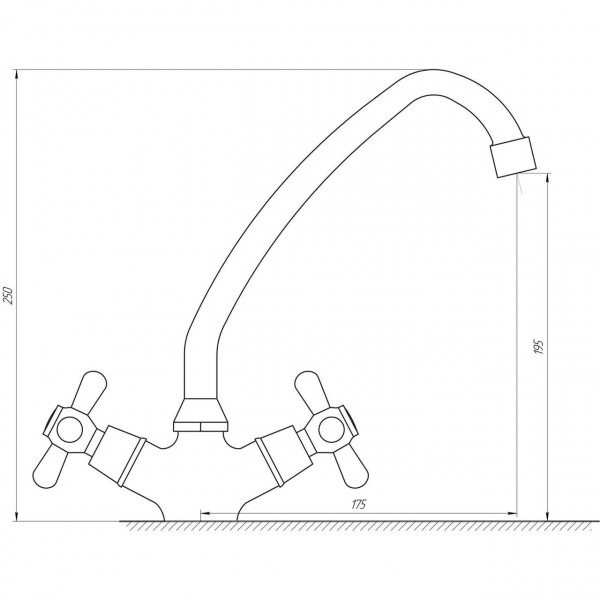 Смеситель для кухни Globus Lux GB-SHARM-0300-00 (000006143)