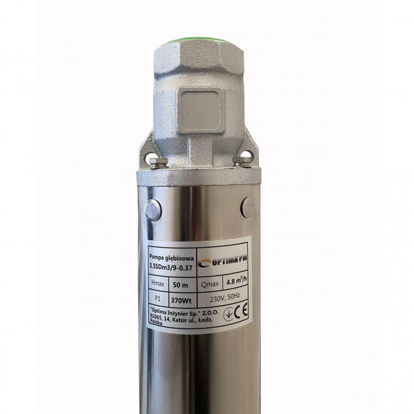 Насос свердловиний з підвищеною стійкістю до піску OPTIMA PM 3,5SDm3/9 0,37 кВт 55м + 1,5 м кабель (000017618)